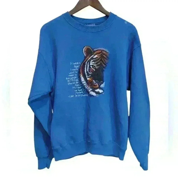 Vintage 90's "If I Were A Tiger" Crewneck Sweatshirt - Picture 1 of 6